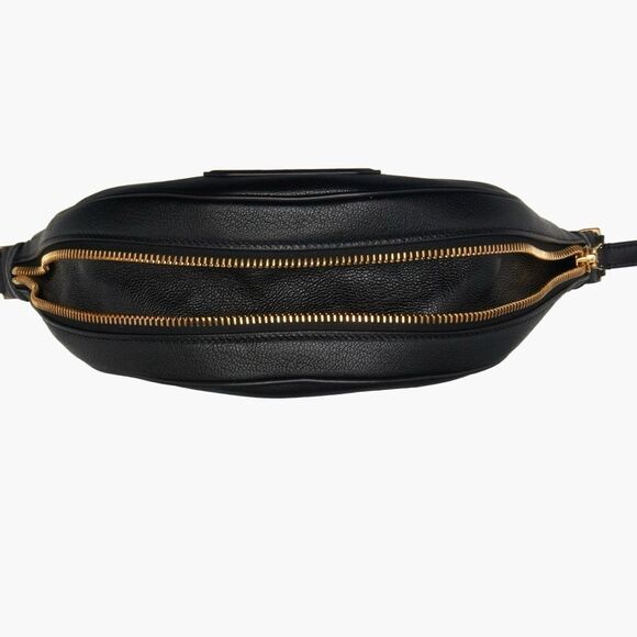 Tom Ford Black Crescent Leather Crossbody Sling Bag NWT - Picture 3 of 9